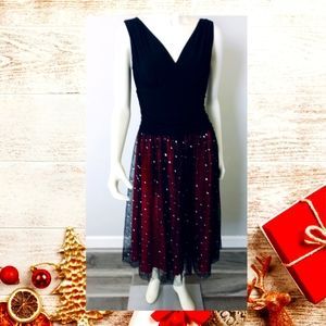 Cocktail Dress Red and Black size 12